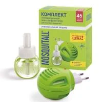 Mosquitall Универсальная защита Комплект электрофумигатор с диодом + жидкость от комаров 45 ночей