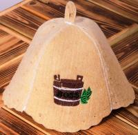 Шапка для бани из натуральной шерсти мужская Boss