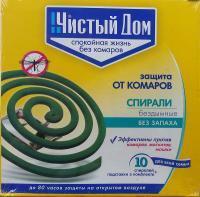 Чистый Дом Спирали бездымные без запаха от комаров