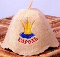 Шапка для бани из натуральной шерсти мужская Король Шапка для бани из натуральной шерсти мужская Король