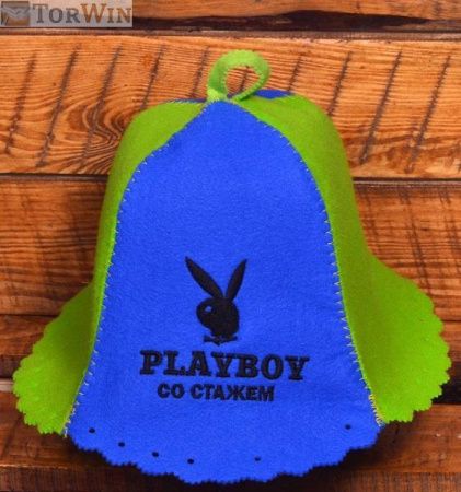 Шапка банная мужская Playboy со стажем цвет комбо