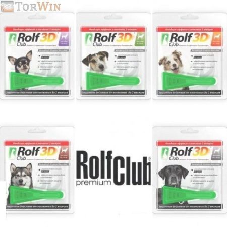 RolfClub 3D Капли от клещей и блох для собак