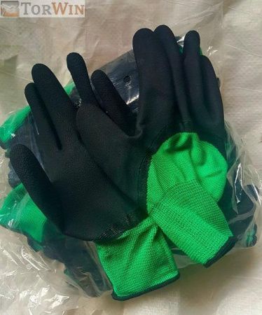 Перчатки для шиномонтажа пена ладони черные