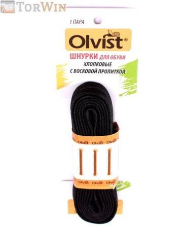 Olvist Шнурки Black Sport для обуви плоские с восковой пропиткой цвет черный Olvist Шнурки Black Sport для обуви плоские с восковой пропиткой цвет черный