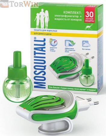 МОСКИТОЛ  MOSQUITALL Защита для взрослых Комплект электрофумигатор + жидкость от комаров
