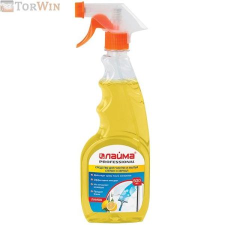 Средство для мытья стекол и зеркал ЛАЙМА PROFESSIONAL Лимон, распылитель