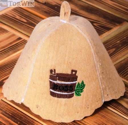 Шапка для бани из натуральной шерсти мужская Boss