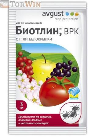 Август Биотлин инсектицид от тли, белокрылки вес 3 мл