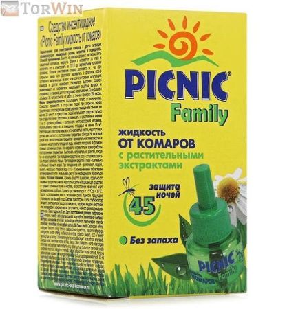 Picnic Family жидкость от комаров без запаха с растительным экстрактом 45 ночей