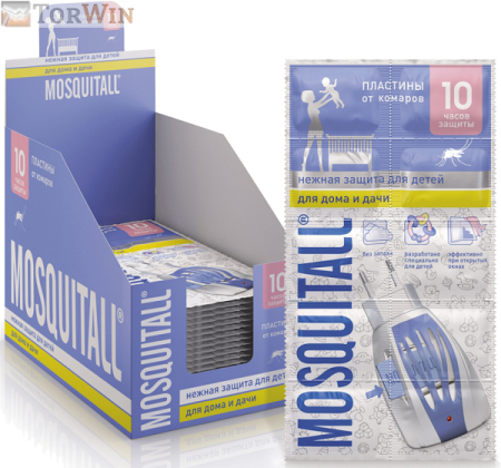 Mosquitall Нежная защита для детей Пластины от комаров 10 шт