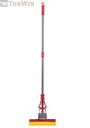 Лайма Швабра с отжимом телескопическая стальная ручка насадка ролики