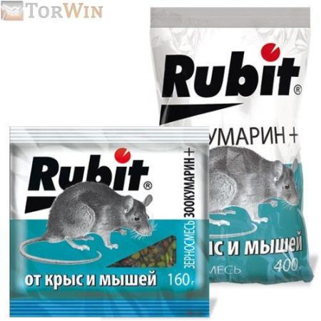 Rubit От крыс и мышей зерносмесь Зоокумарин+ 200 г