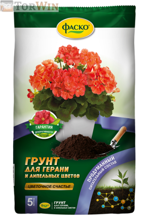 Фаско Грунт для Герани и ампельных цветов Цветочное счастье