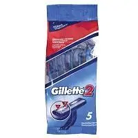 Бритвы одноразовые КОМПЛЕКТ 5 шт., GILLETTE 2 (Жиллет), для мужчин