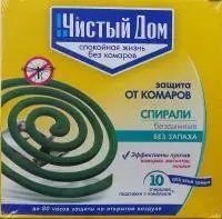 Чистый Дом Спирали бездымные без запаха от комаров