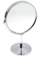 Зеркало косметическое настольное круглое метал