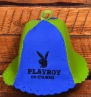 Шапка банная мужская Playboy со стажем цвет комбо