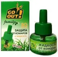 GO OUT ! Family Жидкость от комаров без запаха 30 ночей