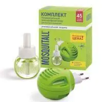 Mosquitall Универсальная защита Комплект электрофумигатор с диодом + жидкость от комаров 45 ночей