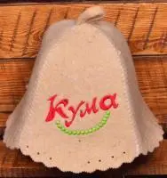 Шапка для бани из натуральной шерсти женская Кума
