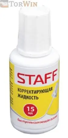 Staff Корректирующая жидкость на быстросохнущей основе флакон с кисточкой