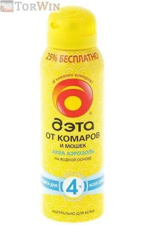 Дэта Аква аэрозоль от комаров и мошек на водной основе 125 мл