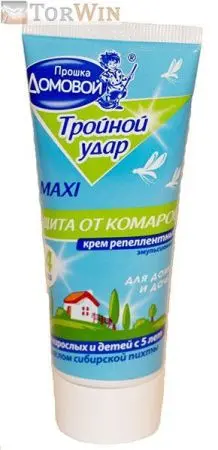 Домовой Прошка Крем от комаров Тройной удар с маслом пихты