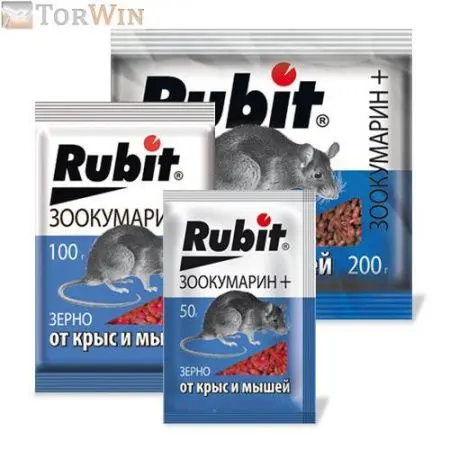 Средство от грызунов Rubit ЗООКУМАРИН+ зерно 50 г