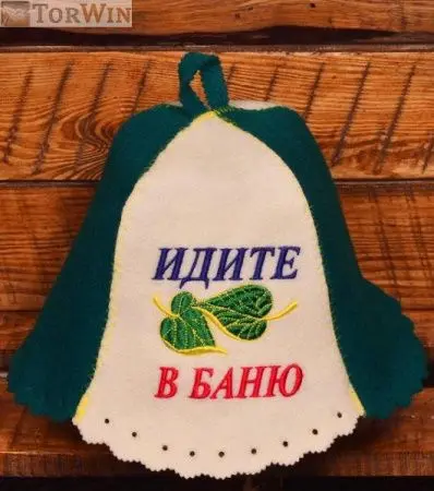 Шапка банная Идите в баню цвет комбо