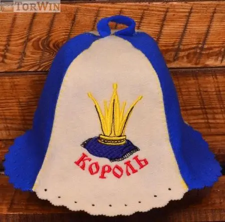 Шапка банная мужская Король цвет комбо