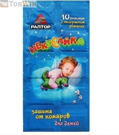Раптор Некусайка пластины от комаров для детей