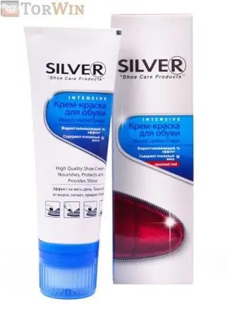 Silver intensive Крем-краска для обуви туба 75 мл