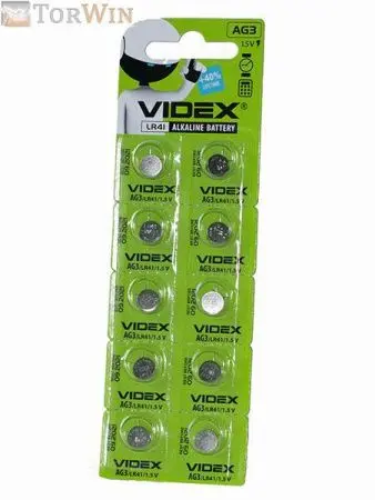 Videx АG3 LR41 Батарейка часовая круглая