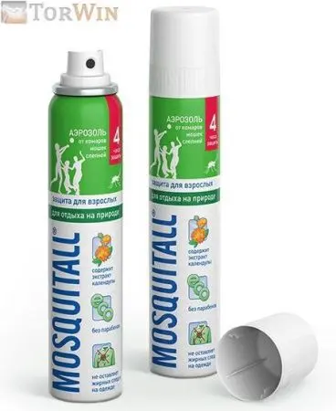 Mosquitall Защита для взрослых Аэрозоль от комаров, мошек, слепней 100 мл