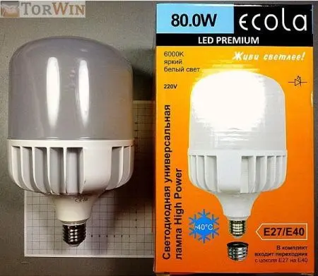 Ecola Лампа светодиодная универсальная цоколь E27 E40 80 W
