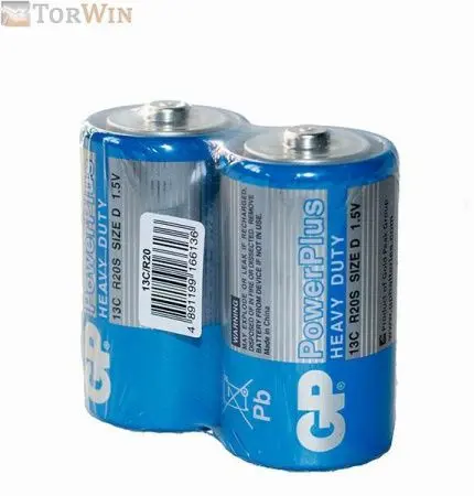 GP PowerPlus 13С R20 Батарейка щелочная большой бочонок